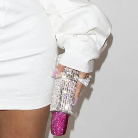 NWT Sparkling Swarovski Bling Crystal Rhinestone Lipstick Purse Clutch B…